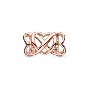 Christina Eternity charm – rosaforgyldt sølv, 6 mm til Classic læderarmbånd