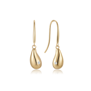 Ørehængere i 8 karat guld, 9 x 4 mm – Støvring Design