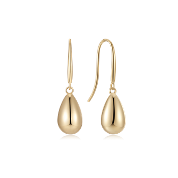 Ørehængere i 8 karat guld, 10 x 5 mm – Støvring Design