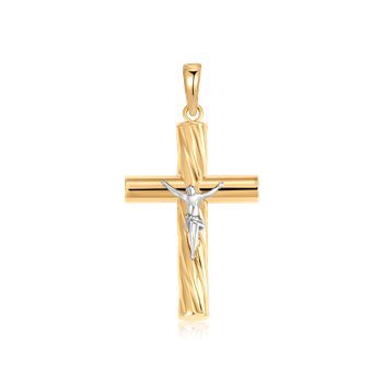 Vedhæng i 8 karat guld med kors, 25 x 17 mm – Støvring Design