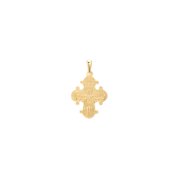 Vedhæng i 8 karat guld med kors, 16 x 12 mm – Støvring Design