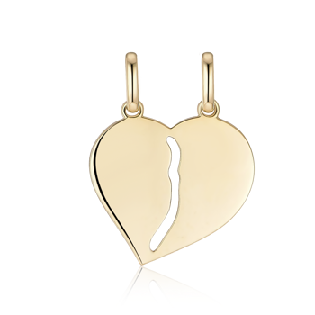 Vedhæng i 8 karat guld med hjerte – Støvring Design