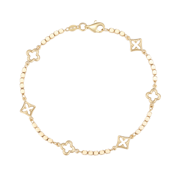 Armbånd i 8 karat guld med ugle, 50 cm – Støvring Design
