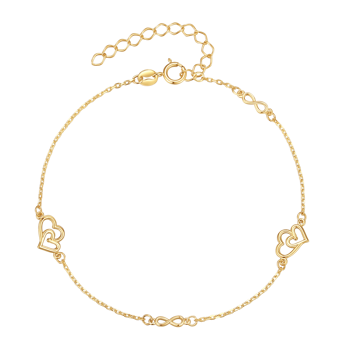 Armbånd i 8 karat guld med hjerte – Støvring Design
