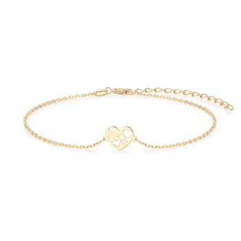 Armbånd i 8 karat guld med hjerte – Støvring Design