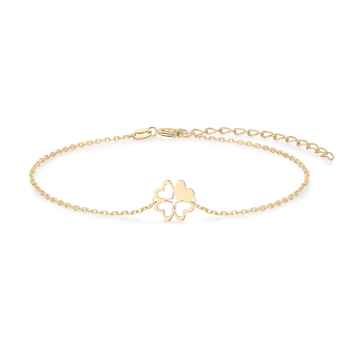 Armbånd i 8 karat guld med kløver – Støvring Design