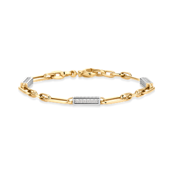 Armbånd i 8 karat guld med zirkonia, 50 cm – Støvring Design