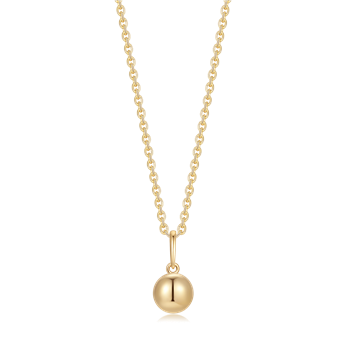 Halskæde i 8 karat guld med ugle, 45 cm – Støvring Design