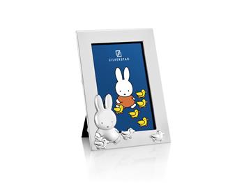 Noa Kids fotoramme med Miffy og ænder, 6 x 9 cm, sølvplet/lakeret