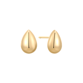 Ørestikker i 14 karat guld, 7 x 5 mm – Støvring Design