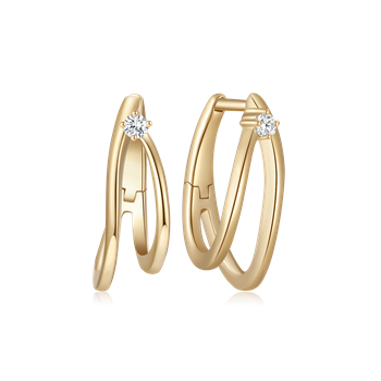 Creoler i 14 karat guld, 20 x 12 mm – Støvring Design