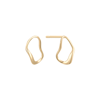 Ørestikker i 14 karat guld, 7 x 4 mm – Støvring Design