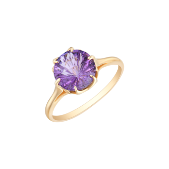 Ring i 14 karat guld med ametyst – Støvring Design