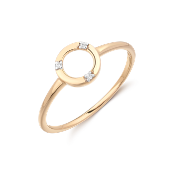 Ring i 14 karat guld med gul zirkonia – Støvring Design