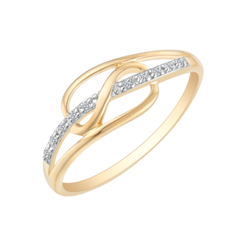 Ring i 14 karat guld med gul zirkonia – Støvring Design