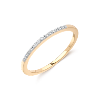 Ring i 14 karat guld med gul zirkonia – Støvring Design
