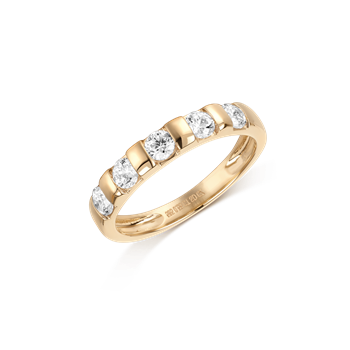 Ring i 14 karat guld med gul zirkonia – Støvring Design
