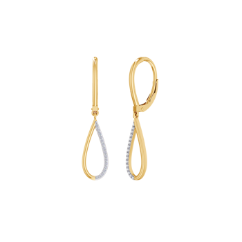 Ørehængere i 14 karat guld, 20 x 8 mm – Støvring Design