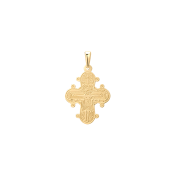 Vedhæng i 14 karat guld med kors, 21 x 16 mm – Støvring Design