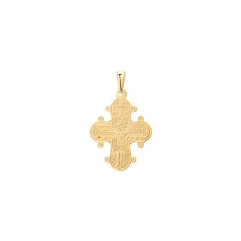 Vedhæng i 14 karat guld med kors, 21 x 16 mm – Støvring Design