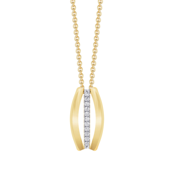 Halskæde i 14 karat guld, 15 x 8 mm – Støvring Design