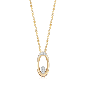 Halskæde i 14 karat guld, 11 x 8 mm – Støvring Design