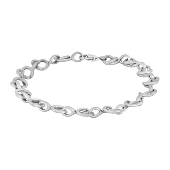 Armbånd i rhodineret sterling sølv, blank fra Siersbøl – forhandlet hos Houmann.dk