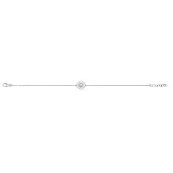 Armbånd med marguerit i rhodineret sterling sølv, 10 mm fra Siersbøl – forhandlet hos Houmann.dk