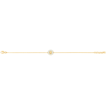 Armbånd med marguerit i forgyldt sterling sølv, 10 mm fra Siersbøl – forhandlet hos Houmann.dk