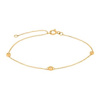 Armbånd i 14 karat guld med diamant 0,01 ct W/SI fra Siersbøl – forhandlet hos Houmann.dk