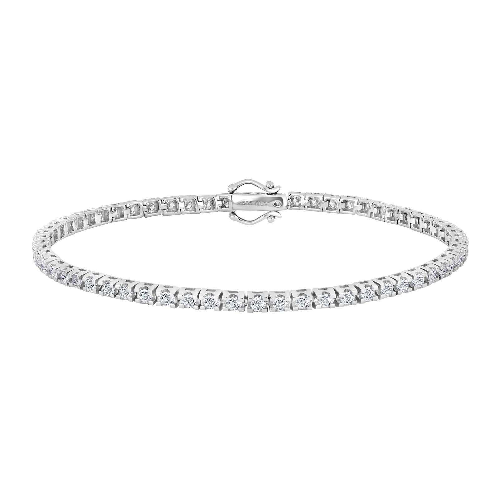 Armbånd i 14 karat hvidguld med diamant 2 ct W/SI fra Siersbøl – forhandlet hos Houmann.dk