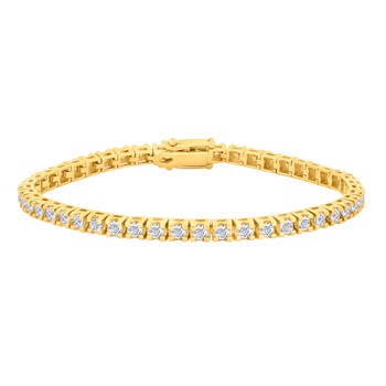 Armbånd i 14 karat guld med diamant 4 ct W/SI fra Siersbøl – forhandlet hos Houmann.dk