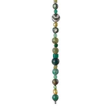 Agate, quartz, jasper, fvkp. system-kæde from Heinzendorff