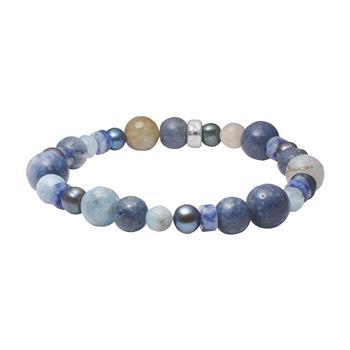 Koral, aquamarin, jasper, fvkp. armbånd from Heinzendorff