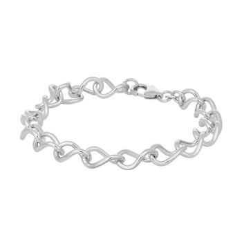 Armbånd i rhodineret sterling sølv fra Siersbøl – forhandlet hos Houmann.dk