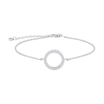 Rhodineret sølv armbånd cirkel OBINOR, fra Joanli Nor