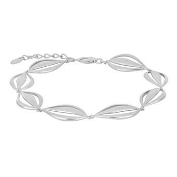 Armbånd i rhodineret sterling sølv, 10 mm fra Siersbøl – forhandlet hos Houmann.dk