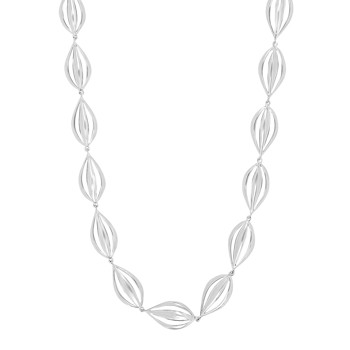 Collier i rhodineret sterling sølv, 10 mm fra Siersbøl – forhandlet hos Houmann.dk