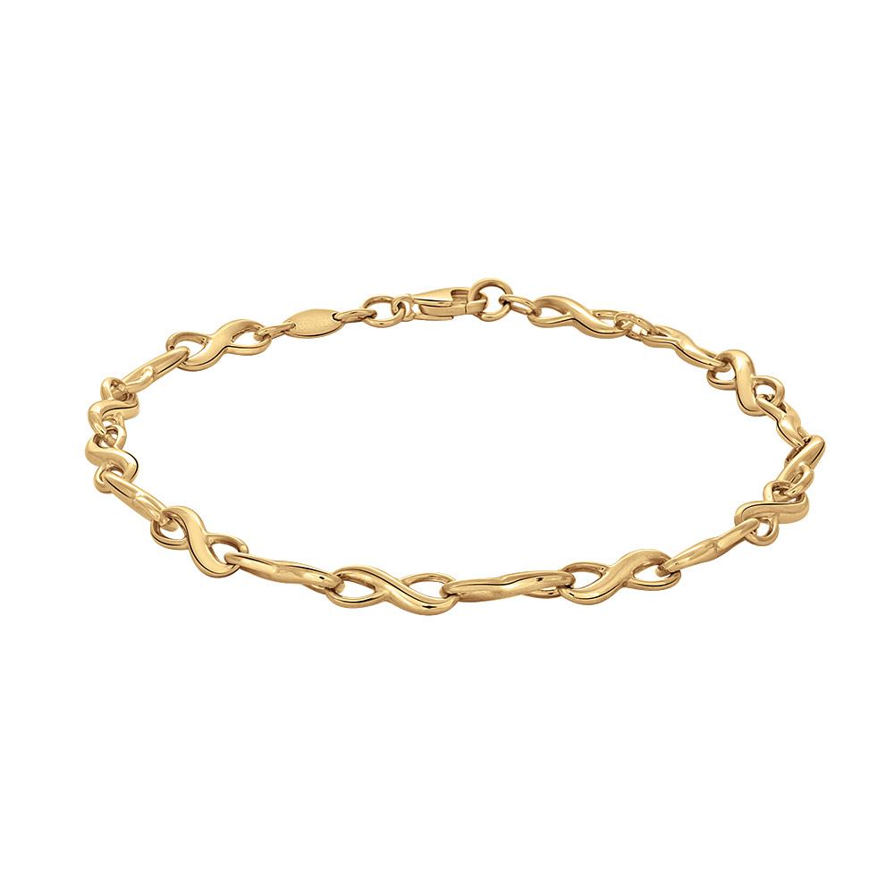 Armbånd med uendelighedstegn i 8 karat guld fra Siersbøl – forhandlet hos Houmann.dk