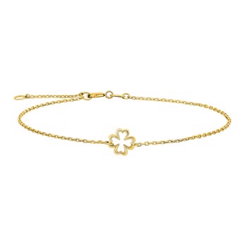 Armbånd med kløver i 8 karat guld fra Siersbøl – forhandlet hos Houmann.dk