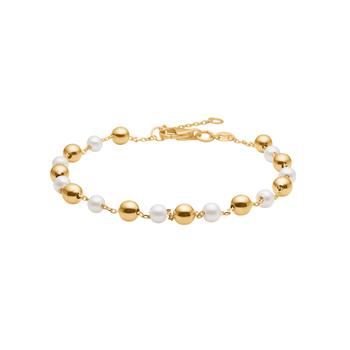 Armbånd i 8 karat guld og ferskvandsperler fra Siersbøl – forhandlet hos Houmann.dk