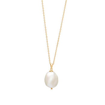 Nordahl forgyldt sølvkæde BAROQUE52 perle 20mm