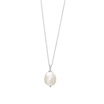 Nordahl rhodineret sølvkæde BAROQUE52 perle 20mm
