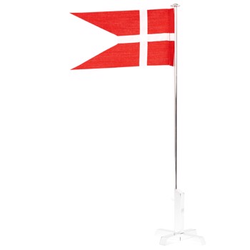Noa Kids forsølvet flagstang med krydsfod 35 cm med splitflag