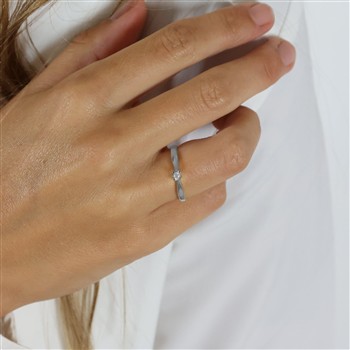 Aagaard 8 karat hv.d.ring 1x0,05ct wsi 4/g i 8 karat guld