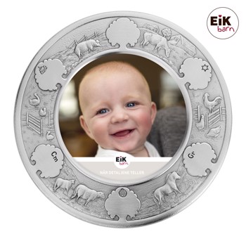 Noa Kids tin fotoramme (rund) bondegård Ø18cm