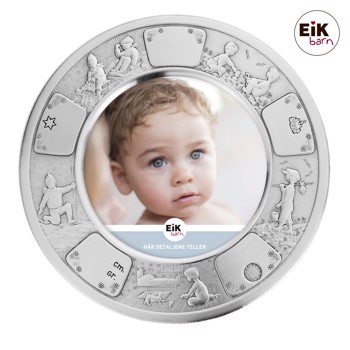 Noa Kids tin fotoramme (rund) dreng Ø18cm