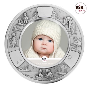 Noa Kids tin fotoramme (rund) børnesange Ø18cm