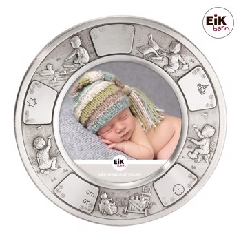 Noa Kids tin fotoramme (rund) fugle Ø18cm