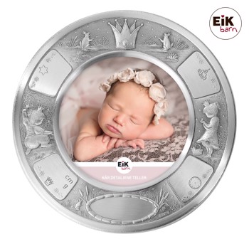 Noa Kids tin fotoramme (rund) prinsesse Ø18cm